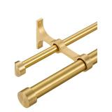 Gold Double Curtain Rods 72" to 144" Brass $45.99 Retail - Brand New