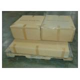 Winston 5pc Outdoor Dining Set - White/Brown  Aluminum frame, with Polywood top