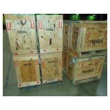 9 shipping/storage crates 33"x19"x25" 8 Tops