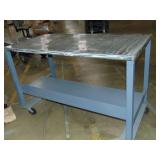 Heavy Duty Metal Rolling Cart with Feet 61"x30"x40" Missing 1 wheel