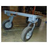 Heavy Duty Metal Rolling Cart with Feet 60"x30"x20" with Pneumatic Tires
