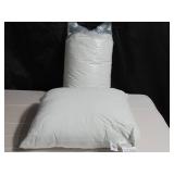 2 Pack White Cotton Throw Decor Pillow Insert 21"sq.