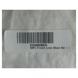 100% French Linen Sheet Set - Full - White | BOKSER HOME 810098938976