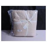 French Linen Box Stitch Quilt - King/Cal King - Putty Heather | BOKSER HOME