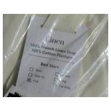 100% French Linen Bedskirt - Full - Cream | BOKSER HOME