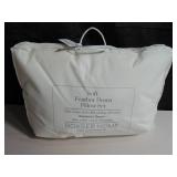 2 Pack Soft White Duck Feather & Down Bed Pillow - Standard/Queen | BOKSER HOME