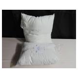 2 Pack White Cotton Throw Decor Pillow Insert 21"sq.