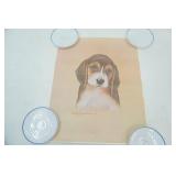 Vintage Art Print Reproduction "Puppy Love" by Robert Guzman-Forbes