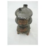 3.5"x2.5"x4.5" Vintage Cast Metal Miniature Potbelly Stove