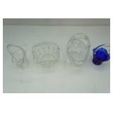 4ct Vintage Glass Baskets