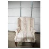 Queen Anne Style Wingback Armchair