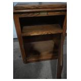 Oak Wood Cabinet w/swivel top (modeled after an old-fashioned ice box)