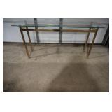 Glass top sofa table 15" x 52" x 27"