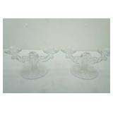 Vintage Fostoria Crystal Double Candle Holders (2ct)