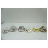 Collection of Vintage Tea Cups and Saucers
