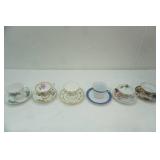 Collection of Vintage Tea Cups and Saucers