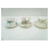 Collection of Vintage Tea Cups and Saucers