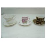 Collection of Vintage Tea Cups and Saucers