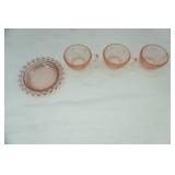 1930s Pink Depression Glass Pieces