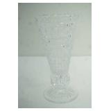 Vintage Princess House Crystal Glass Footed Vase 8" tall by 4" diameter