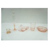 1930s Pink Depression Glass Pieces