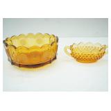 Vintage Amber Glass Pieces