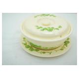 Vintage Homer Laughlin "Oven Serve" Covered Casserole Dish and Matching Plate