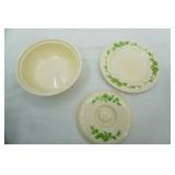 Vintage Homer Laughlin "Oven Serve" Covered Casserole Dish and Matching Plate