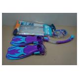 Cressi Blulove Kids Snorkel Set - Fin Size S/M