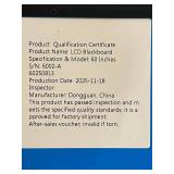 60-Inch LCD Blackboard - Model: 60 Inches, Serial 6002-A