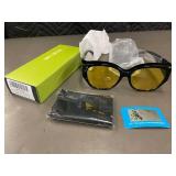 box c - HIGHYEU Sunglasses - Black Frame, Yellow Lenses