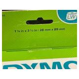 box - DYMO White Address Labels - 1 1/8 x 3 1/2 in (28x89 mm) - 2-Pack (350 labels per box)