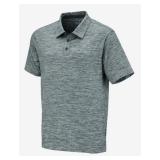 Men’s Medium Short sleeve tech polo light Grey
