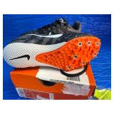 Brand New Nike Zoom Rival S 9 track spikes in the Black/Iron Grey/Hyper Crimson colorway, typically priced around $65.00
