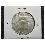 1952 D Silver Franklin Half Dollar