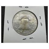1952 D Silver Franklin Half Dollar
