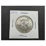 1954 Silver Franklin Half Dollar
