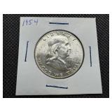 1954 Silver Franklin Half Dollar