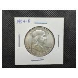 1954 D Silver Franklin Half Dollar