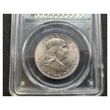 1958 PCGS MS65 Silver Franklin Half Dollar