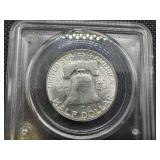 1958 PCGS MS65 Silver Franklin Half Dollar