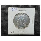 1959 Silver Franklin Half Dollar