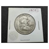 1959 D Silver Franklin Half Dollar