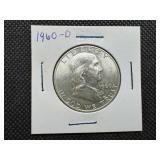 1960 D Silver Franklin Half Dollar