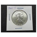 1960 D Silver Franklin Half Dollar