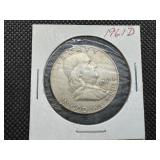 1961 D Silver Franklin Half Dollar