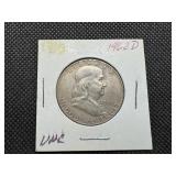 1962 D Silver Franklin Half Dollar Marked UNC when purchased