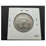 1962 D Silver Franklin Half Dollar Marked UNC when purchased