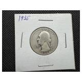 1935 Silver Washington Quarter