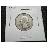 1935 Silver Washington Quarter